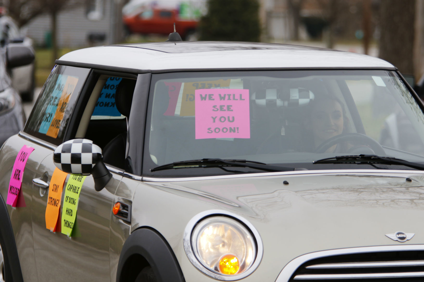 Gallery: Myers Elementary staff parades through Portage neighborhood